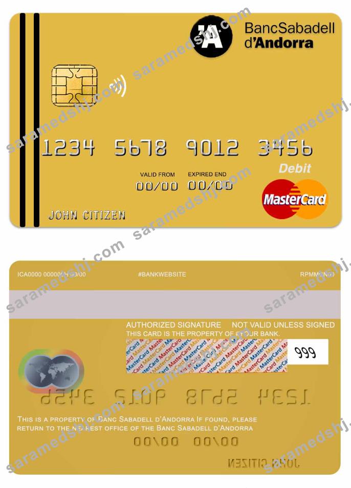 Andorra Bank Sabadell mastercard